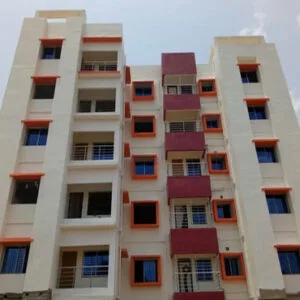 A modern apartment building 
